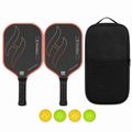 T700 Pro Pickleball Paddle Set – 2 Carbon Paddles, 4 Balls & Case