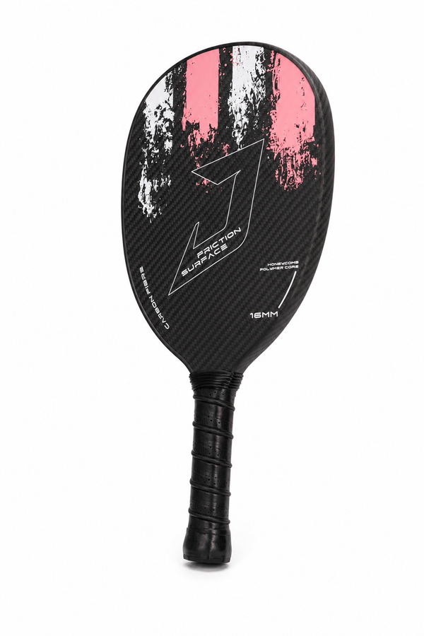 Aero Curve oval pickleball paddle – 16mm, red