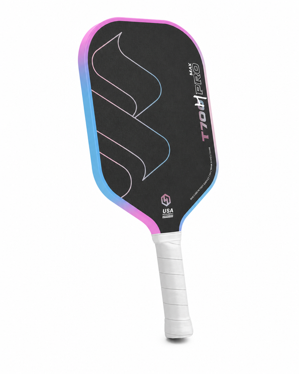 HL-C01 carbon fiber pickleball paddle with 16mm honeycomb core, large sweet spot and sweat-resistant cushioned grip