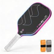 HL-C01 carbon fiber 16mm pickleball paddle with textured face and honeycomb core on white background