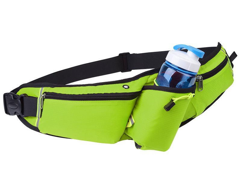 Green pickleball crossbody bag with water-resistant nylon material and adjustable strap