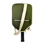  Green pickleball paddle cover with secure zipper closure protecting paddle from scratches and dents