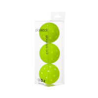 Pack of 3 green professional pickleball balls in a clear box shown at an angle