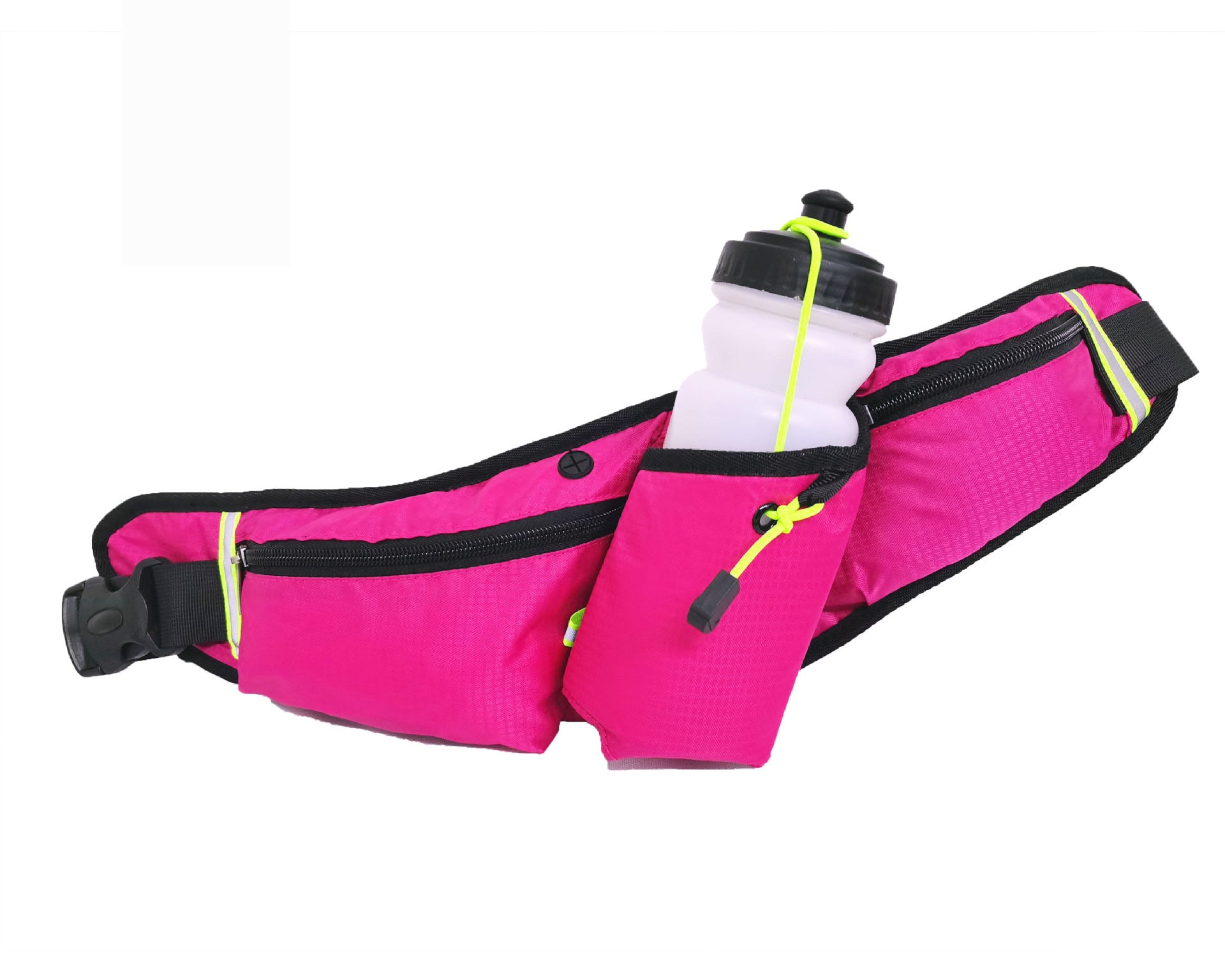 Pink pickleball crossbody bag with adjustable strap and dedicated water bottle holder