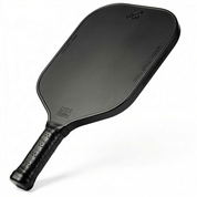 Tournament-ready black pickleball paddle with professional-grade construction and ergonomic handle
