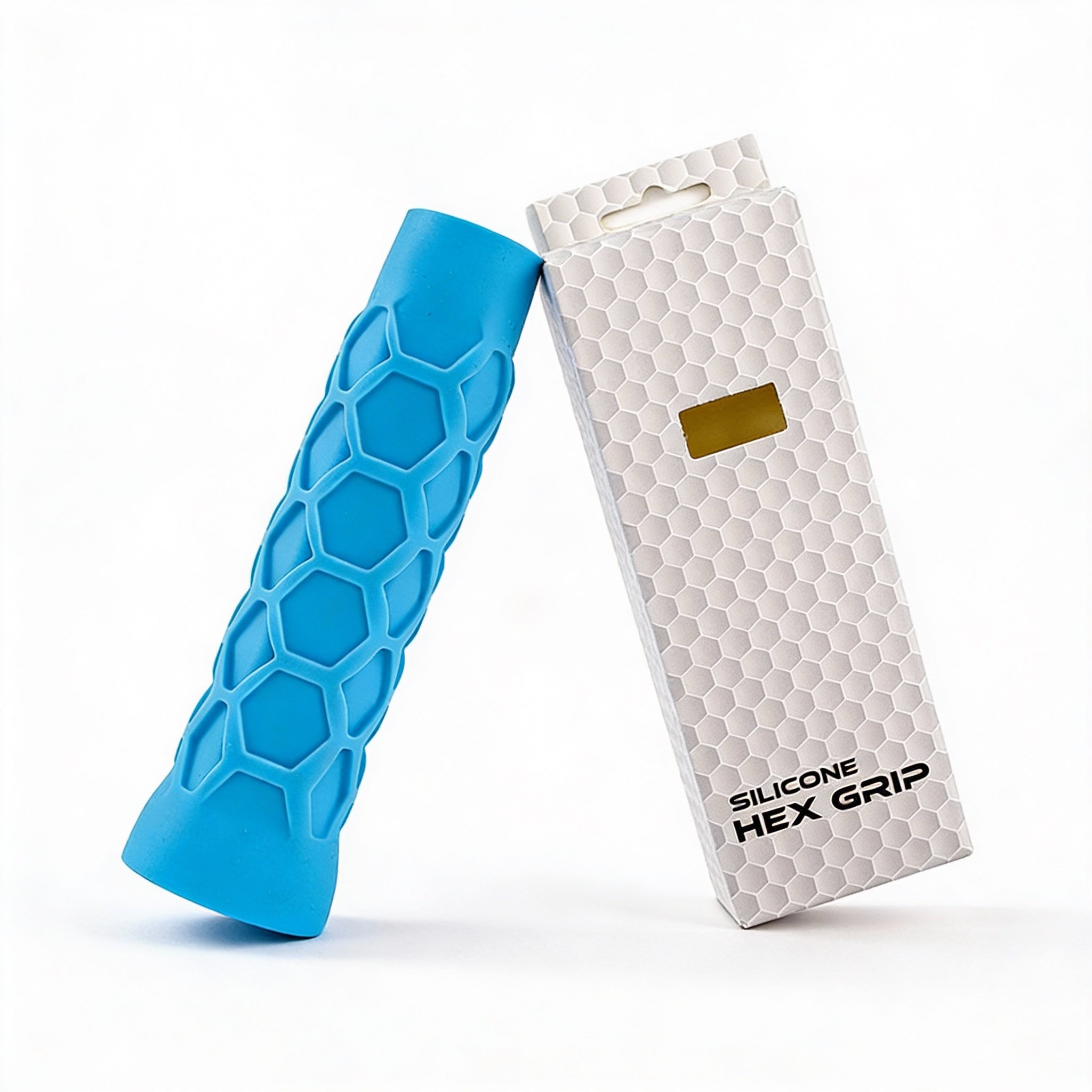 Blue pickleball paddle grip protection with anti-slip surface for better control
