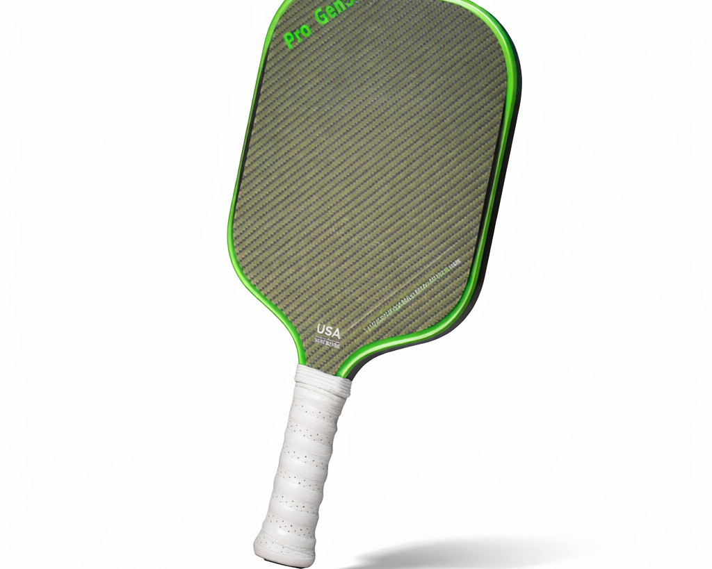 Green kevlar paddle face close-up high-spin abrasive texture