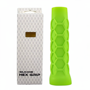 Green pickleball paddle grip protection featuring tacky texture for firm grip