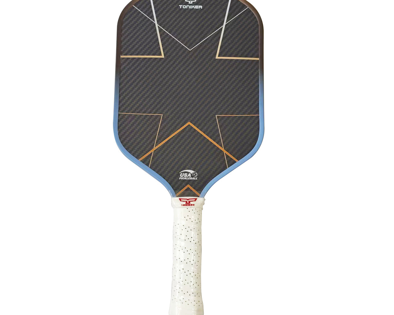 PickleballDoor kevlar paddle white color perforated grip handle