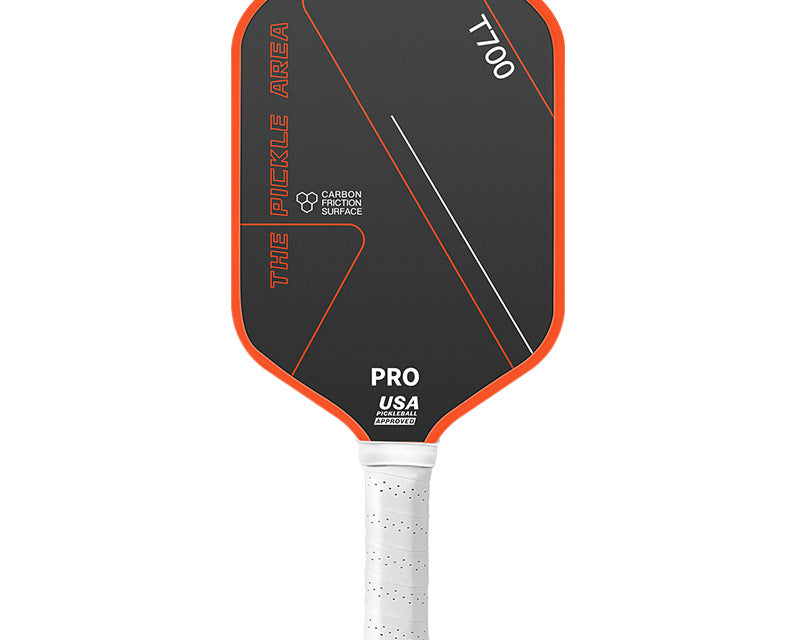 orange pickleball paddle with high-visibility color and professional performance