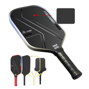 pickleball paddle in front view with carbon fiber material