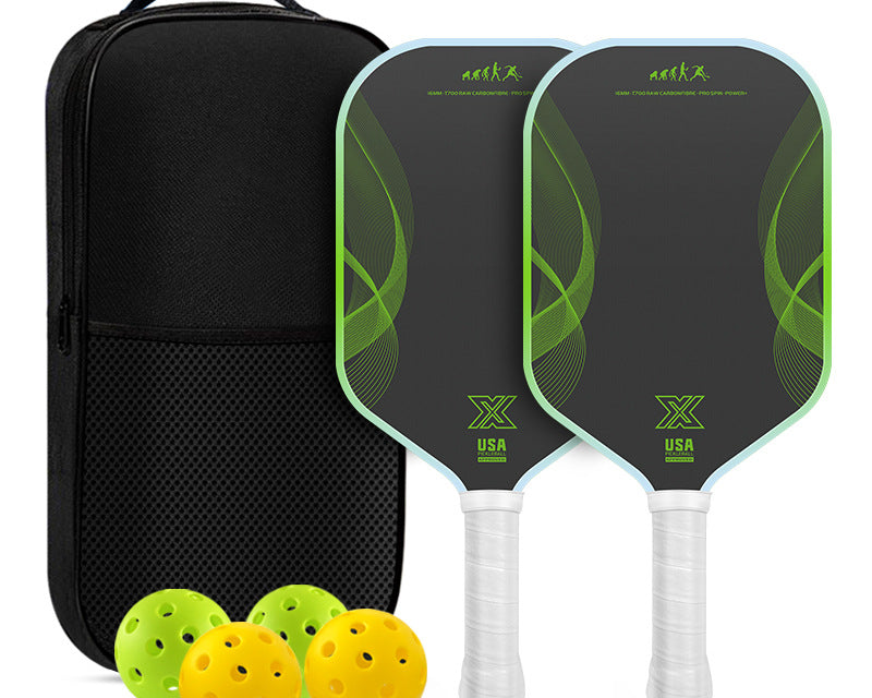 PickleballDoor pickleball bundle paddles and balls side view