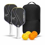 PickleballDoor pickleball bundle yellow paddles full set view