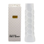 White pickleball paddle grip protection with moisture-wicking technology